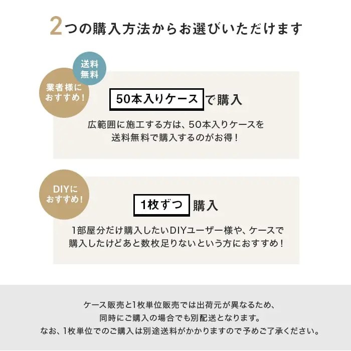 2つの購入方法からお選びいただけます