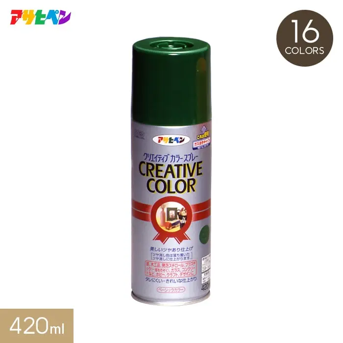 アサヒペン クリエイティブカラースプレーツヤあり 420ml【掲載品番】AP-TSU0009-3A / AP-TSU0009-3B / AP-TSU0009-3C / AP-TSU0009-3D / AP-TSU0009-3E / AP-TSU0009-3F / AP-TSU0009-3G / AP-TSU0009-3H / AP-TSU0009-3I / AP-TSU0009-3J / AP-TSU0009-3K / AP-TSU0009-3L / AP-TSU0009-3M / AP-TSU0009-3N / AP-TSU0009-3O / AP-TSU0009-3P / AP-TSU0009-3Q