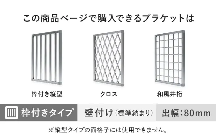 この商品ページで購入できるブラケット