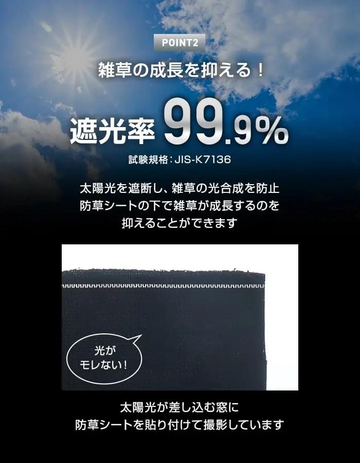 遮光率 99.9%