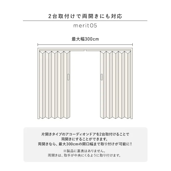 2台取付けで両開きにも対応