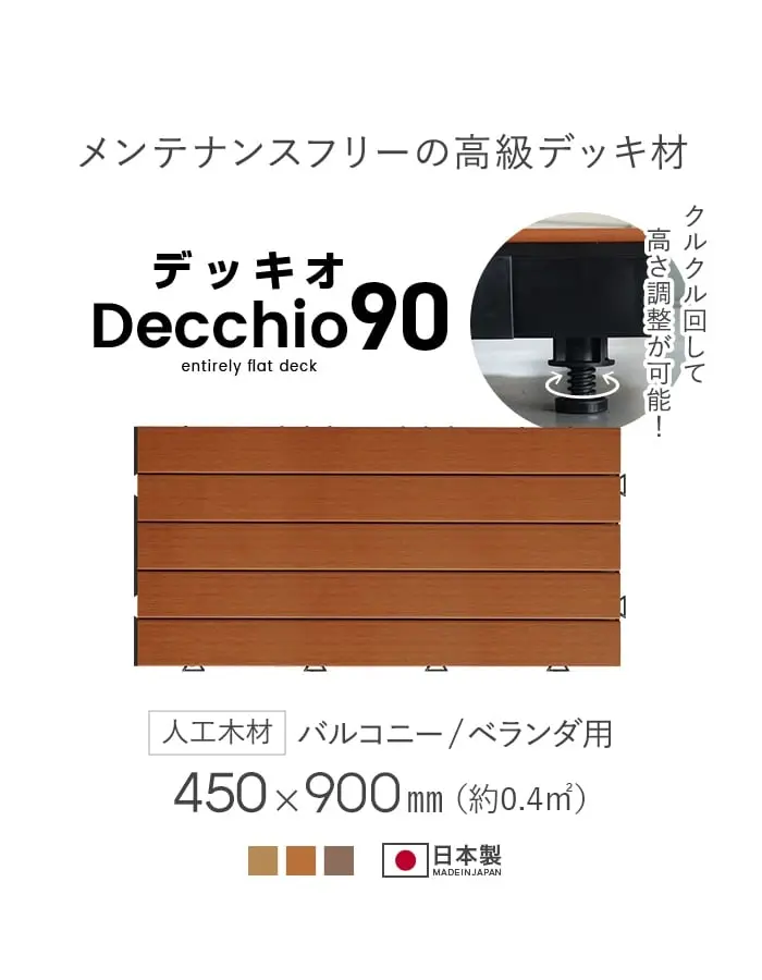 メンテナンスフリーの高級デッキ材