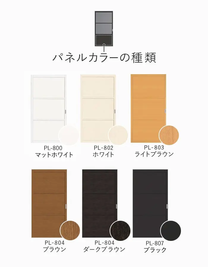 パネルカラーの種類
