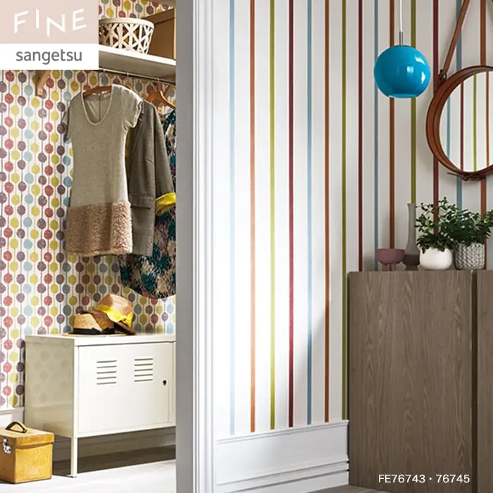 壁紙 のり無し サンゲツ FINE scion HOPPA STRIPE 巾92cm FE76742・FE76743【掲載品番】FE76742 / FE76743