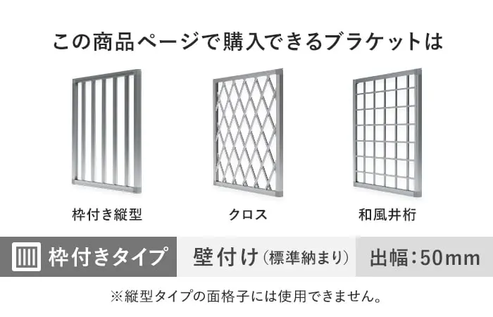 この商品ページで購入できるブラケット