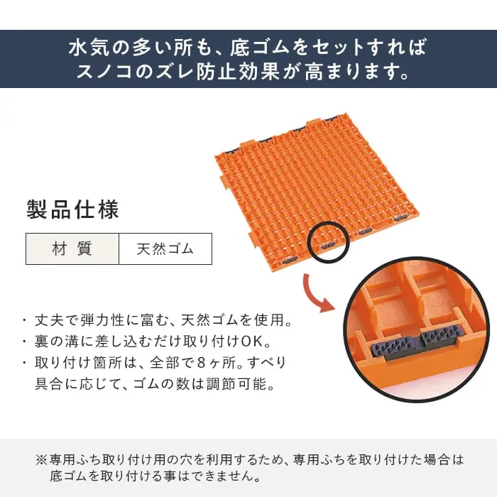 テラモト エコジョイントスノコ ノンスリップ用底ゴム 1個【掲載品番】EJS-NSSG