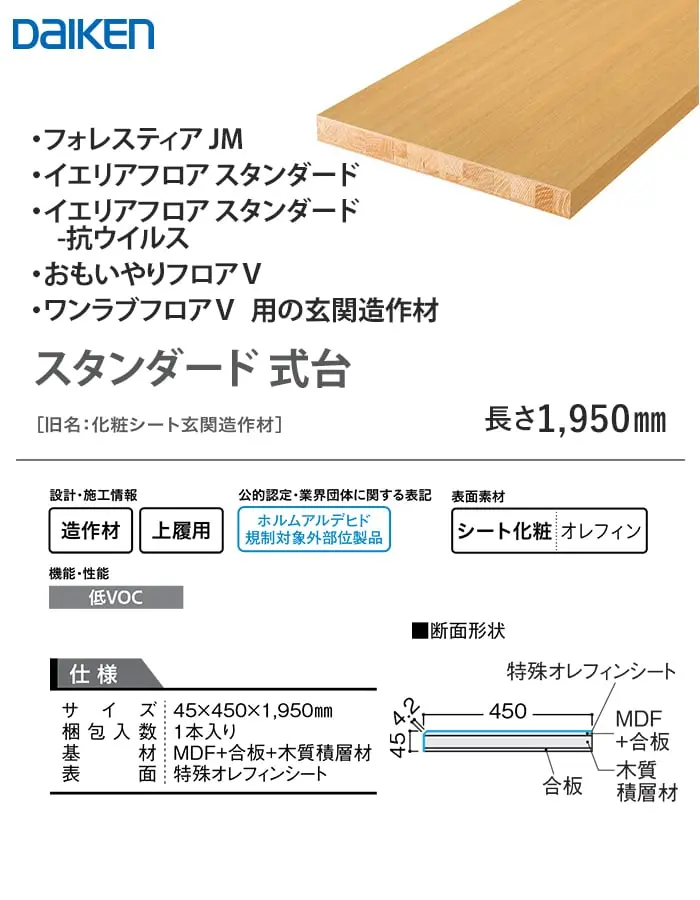 スタンダード式台