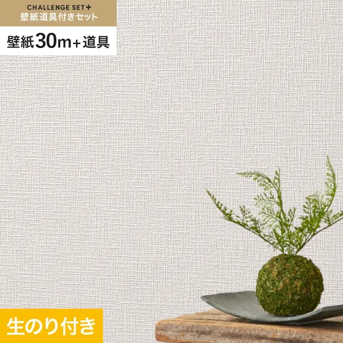 壁紙 のり付き チャレンジセットプラス (スリット壁紙90cm巾+道具) 30m BA3172~【掲載品番】BA3172