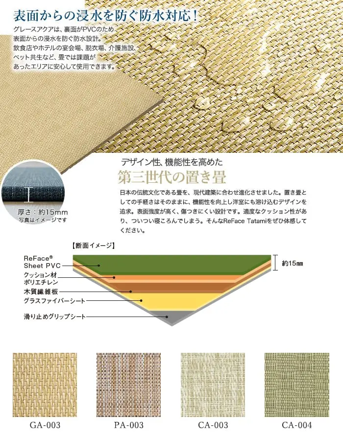 表面からの浸水を防ぐ防水対応!