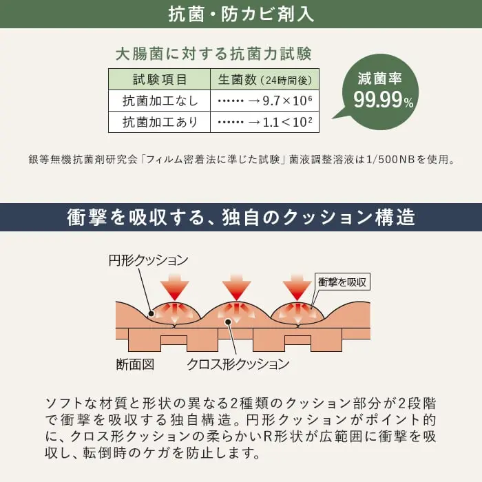 【法人・個人事業主様専用】テラモト 抗菌フミンゴ(屋内用) 300×300 40枚セット【掲載品番】KF-40-GN / KF-40-BL / KF-40-OR / KF-40-BE
