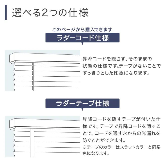 選べる2つの仕様