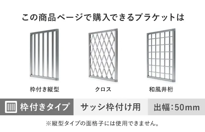 この商品ページで購入できるブラケット