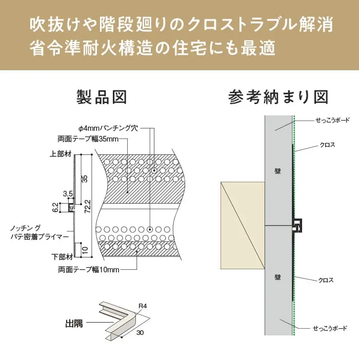 製品図、参考納まり図