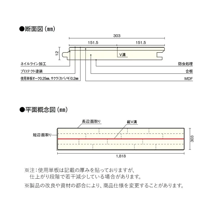 断面図(mm)