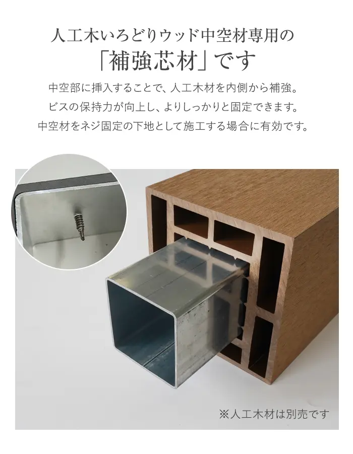 いろどりウッド 中空材専用 補強材(芯材) 150×150用【掲載品番】HOKYO-150150C