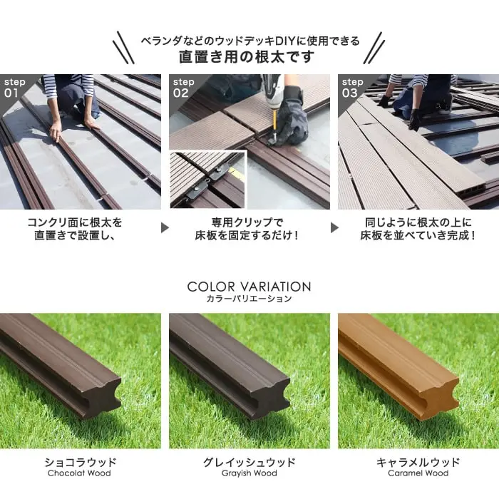 直置き用の根太です