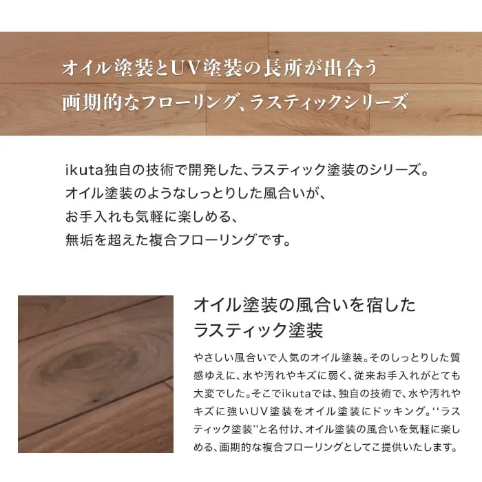 イクタ ビンテージフロアー ラスティック 塗装について