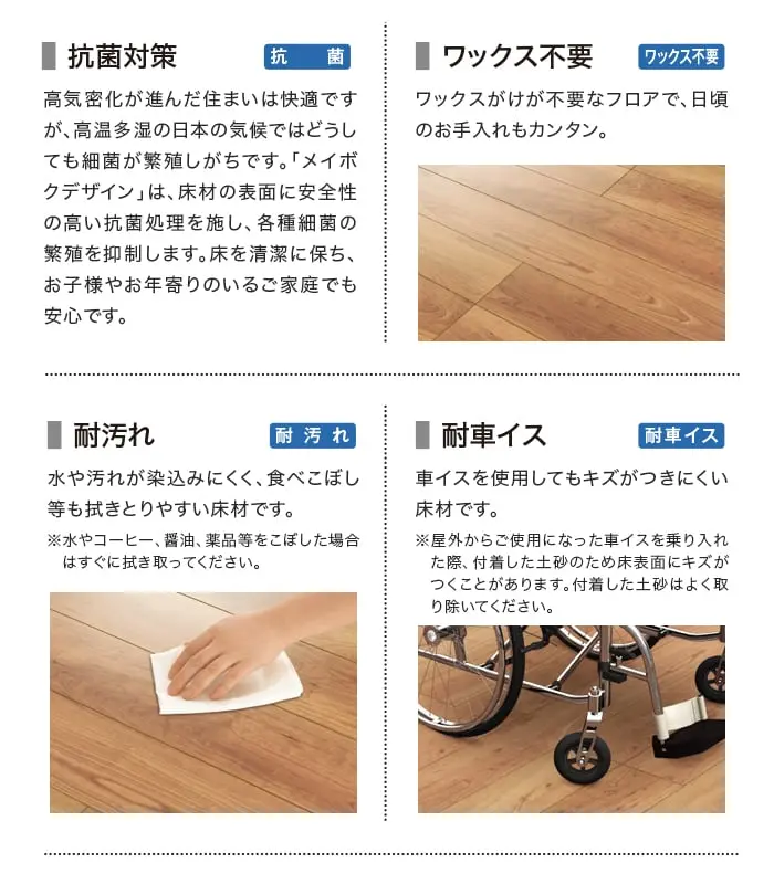 フローリング NODA 化粧シートフロア メイボクデザイン 床暖房対応 1坪【掲載品番】MD12S1-AA / MD12S1-WT / MD12S1-BC / MD12S1-EM / MD12S1-SN