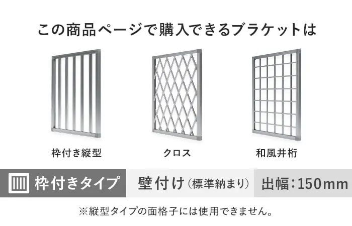 この商品ページで購入できるブラケット