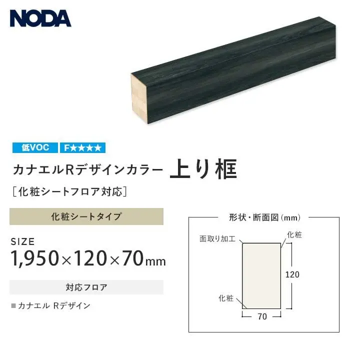 框 NODA 化粧シートフロア対応 カナエルRデザインカラー 上り框 1950×120×70mm【掲載品番】FAS-10K2 / FAS-10D2 / FAS-10E2 / FAS-10L2 / FAS-10P2 / FAS-10M2 / FAS-10G2 / FAS-10W2 / FAS-10CG / FAS-10AG