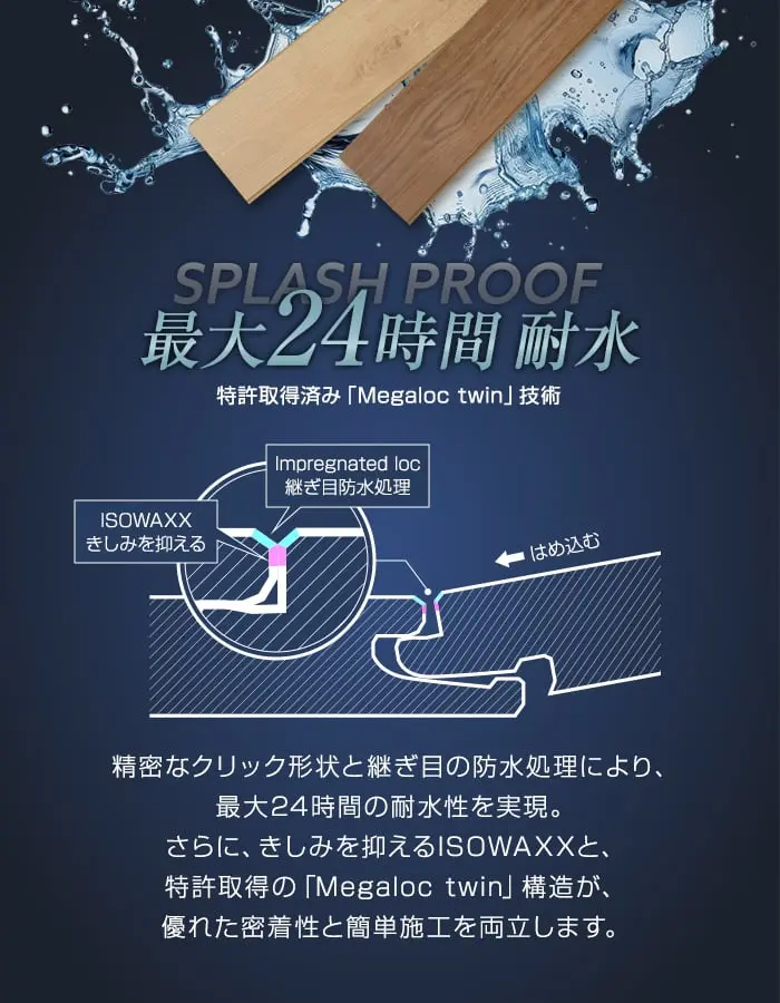 最大24時間耐水