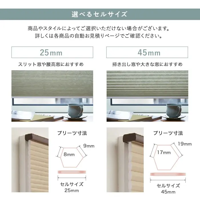 選べるセルサイズ