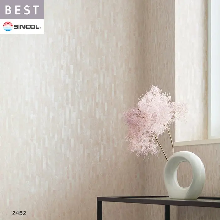 壁紙 のり付き シンコール ベスト マテリアル調 巾92.5cm BB2452【掲載品番】BB2452