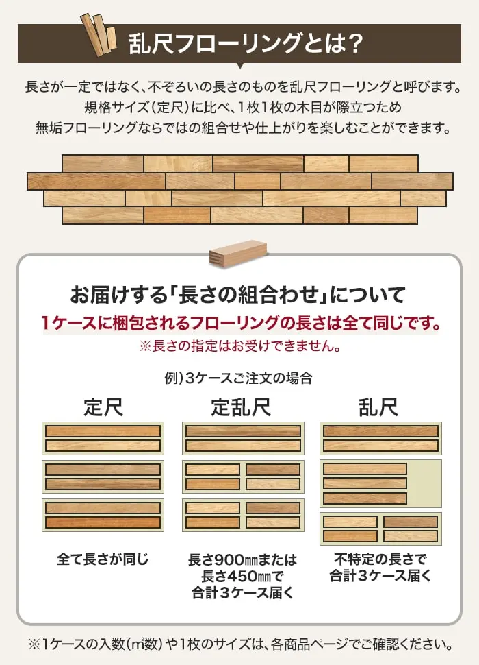 乱尺フローリングとは?
