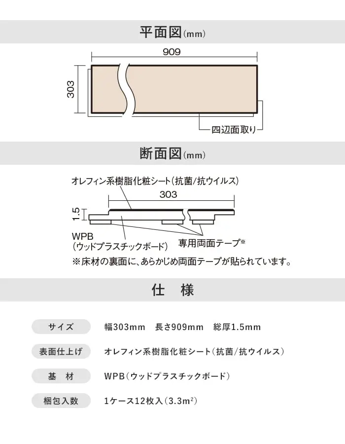 平面図(mm)