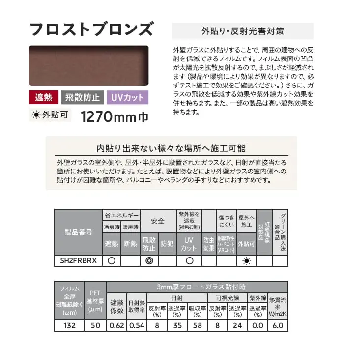 外貼り・反射光害対策