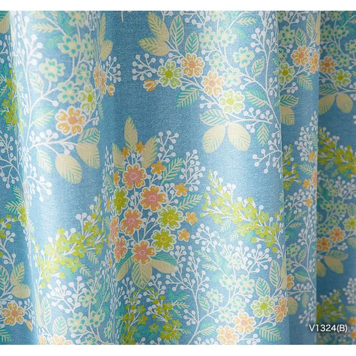 カーテン 既製サイズ スミノエ DESIGNLIFE floride MIX BOUQUET(ミックスブーケ) 巾100×丈135cm【掲載品番】V1323 / V1324