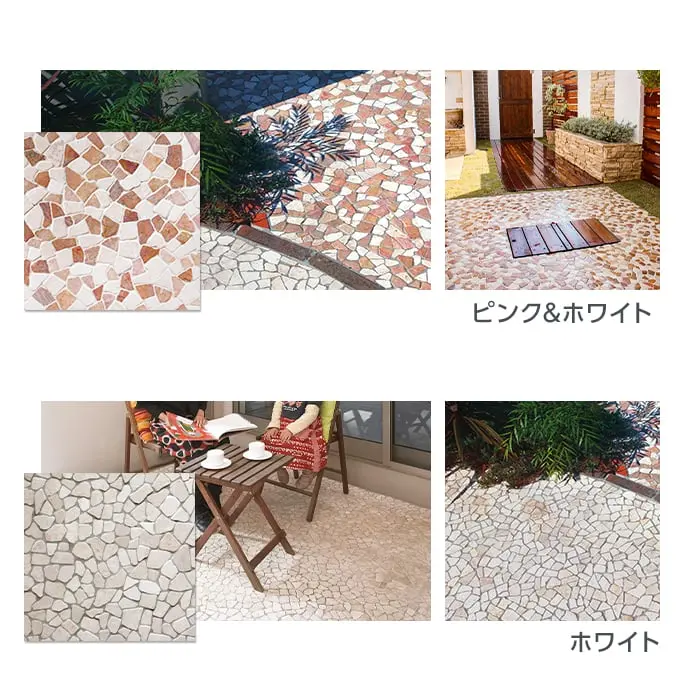 大理石パネル TIME&GARDEN トスカーナウェイ タンブルコネクション 11枚入【掲載品番】TG-TSCN-GR / TG-TSCN-PK / TG-TSCN-PKWH / TG-TSCN-WH / TG-TSCN-LBR