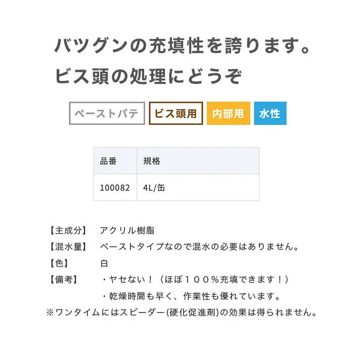 バツグンの充填性を誇ります。
