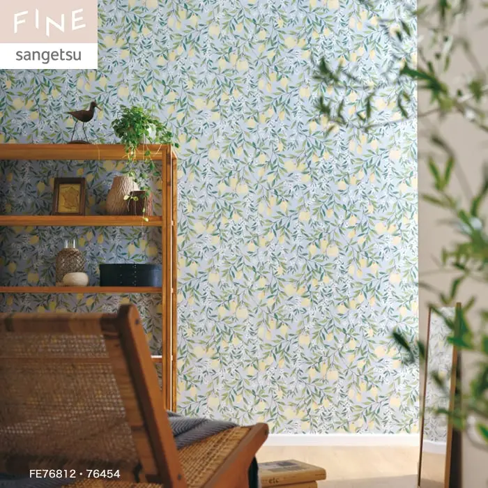壁紙 のり付き サンゲツ FINE ナチュラル&ボタニカル 巾92.5cm FE76812【掲載品番】FE76812