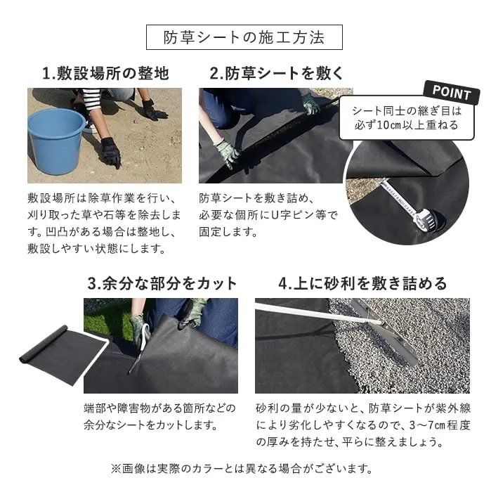 防草シートの施工方法