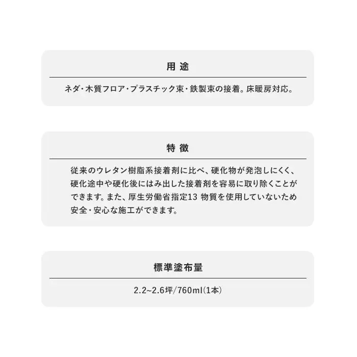 用途、特徴、標準塗布量