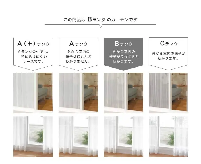 この商品はBランクのカーテンです