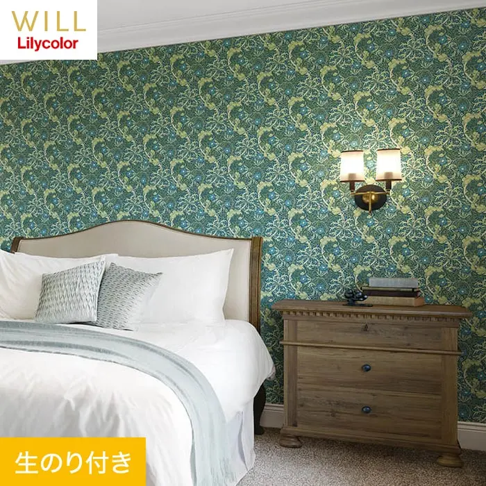 壁紙 のり付き リリカラ WILL V&A Seaweed 巾92.5cm LW-82【掲載品番】LW-82