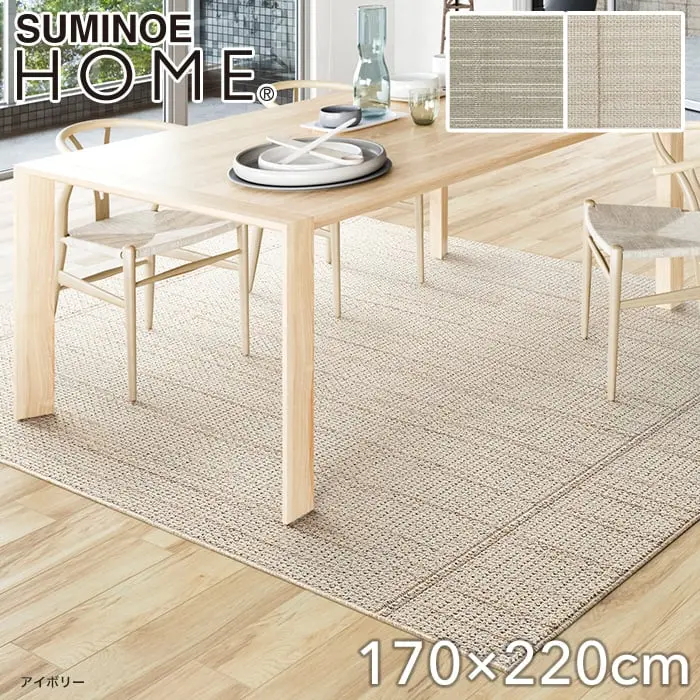 【洗える 超軽量】スミノエ ラグマット HOME DKウッド 170×220cm【掲載品番】134-73107-1722-1 / 134-73107-1722-11