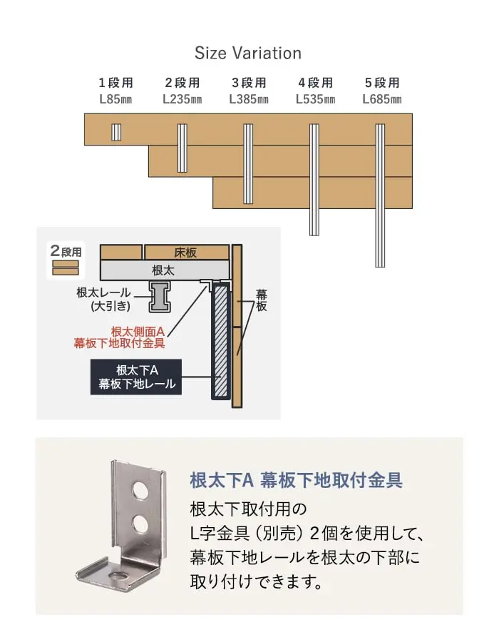 根太下A 幕板下地取付金具