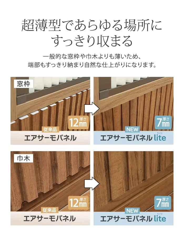 超薄型であらゆる場所にすっきり収まる