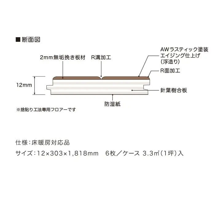 仕様:床暖房対応品