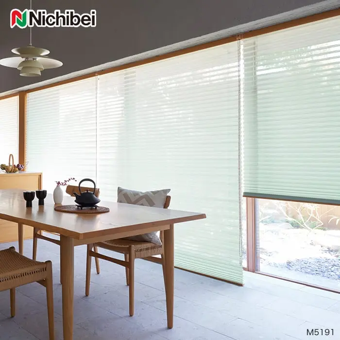 プリーツスクリーン 遮熱 UVカットニチベイ もなみ シングルスタイル デリス遮熱【掲載品番】PS-NB-23-MS36