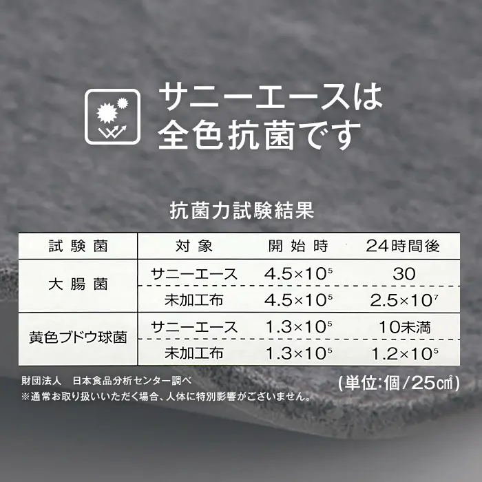 サニーエースは全色抗菌です