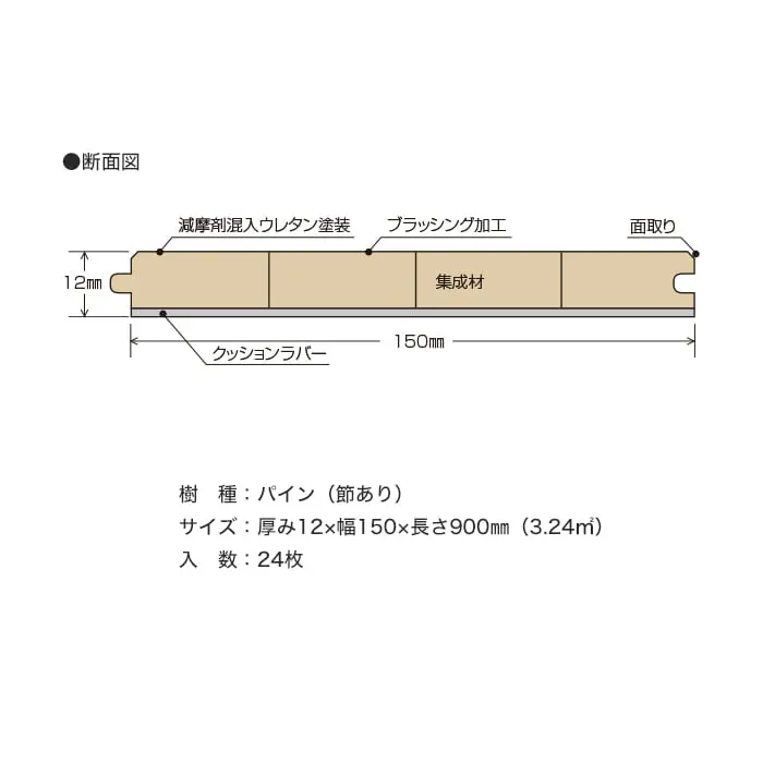 フローリング ボード BOARD ワイルドムク直貼パイン 1坪 土足対応【掲載品番】EP-21 / EP-22 / EP-23 / EP-24 / EP-25 / EP-26