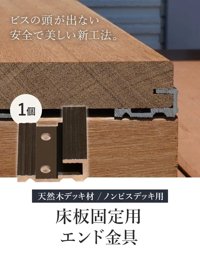 床板固定用エンド金具