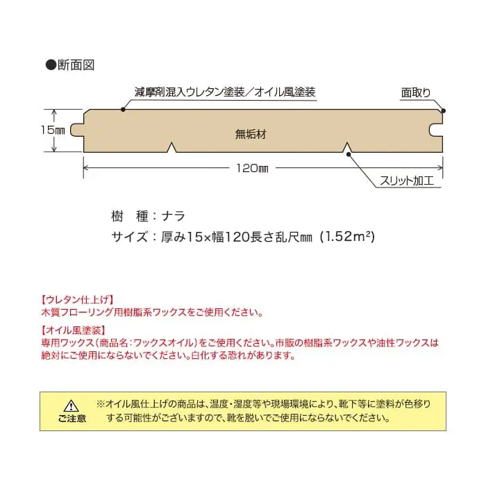 木質フローリング用樹脂系ワックスをご使用ください。
