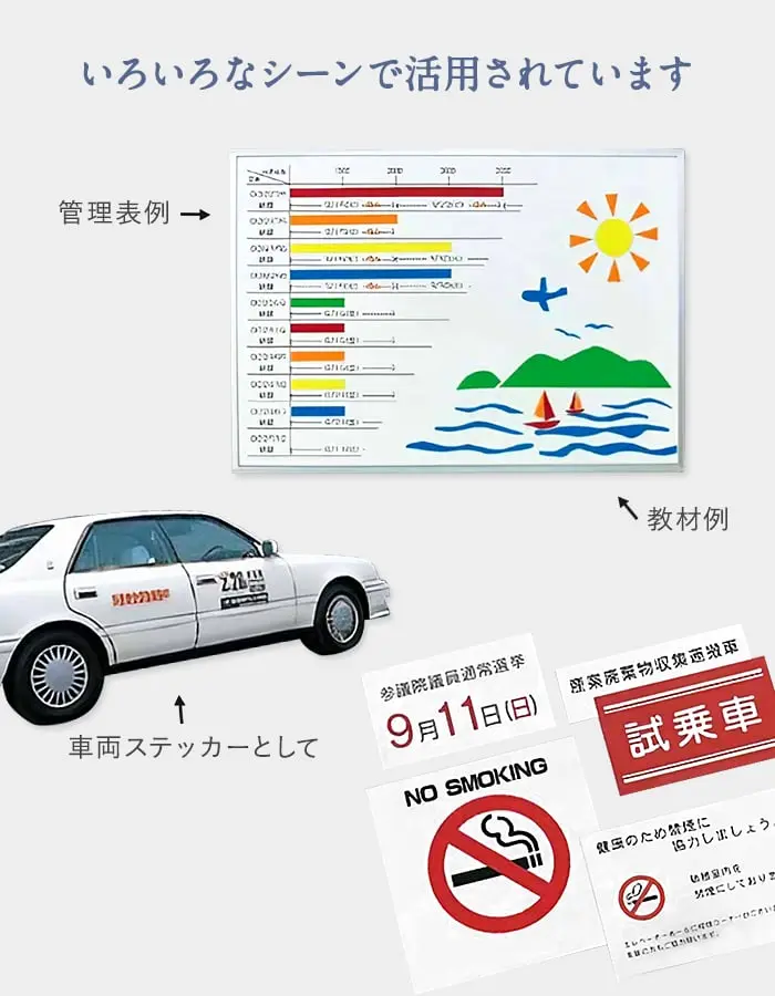 【切売り】 マグネカラーシート 0.8mm厚 1020巾 (白) ツヤ無【掲載品番】MAG-012550-K