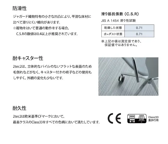スミノエ 塩ビ織カーペット 2tec2 NEW BASIC 500×500mm 5mm厚 16枚入【掲載品番】S-132-84746