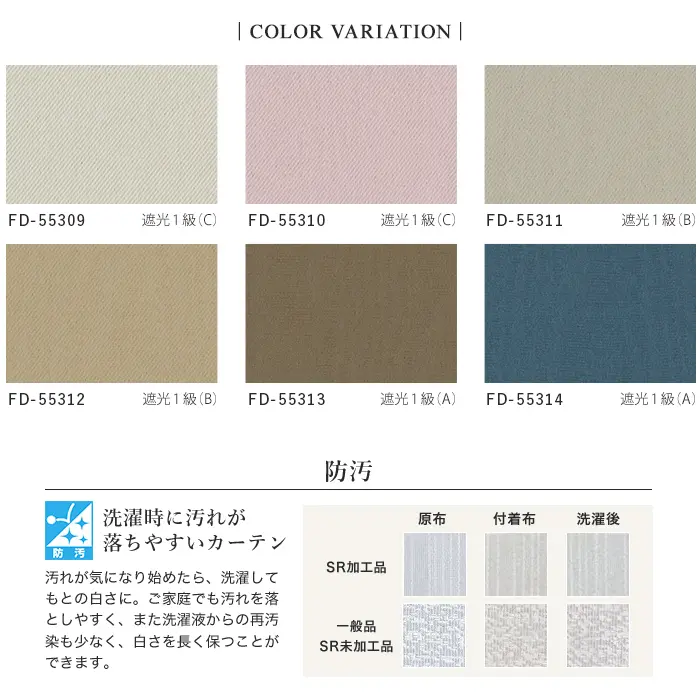 COLOR VARIATION、防汚